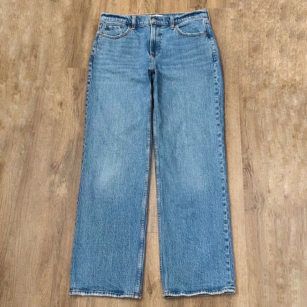 Abercrombie & Fitch Light Blue Wide Leg Jeans